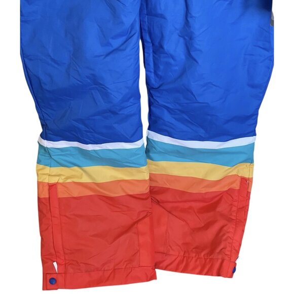 Tipsy Elves Ski Snow Suit Mens Size XL Rise N Ride Retro Blue Green Red Hooded - Picture 3 of 11